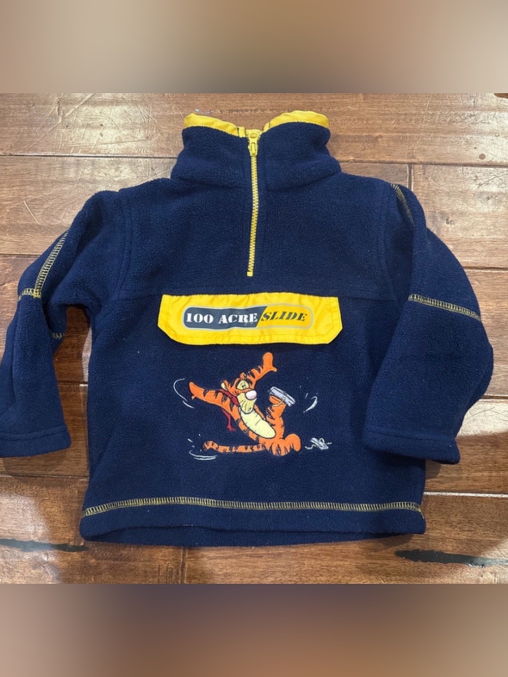 Vintage  Tigger Fleece Pullover with Yellow Accent - Kids